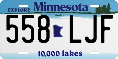 MN license plate 558LJF