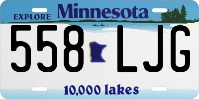 MN license plate 558LJG