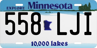 MN license plate 558LJI