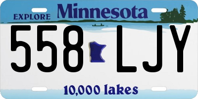 MN license plate 558LJY