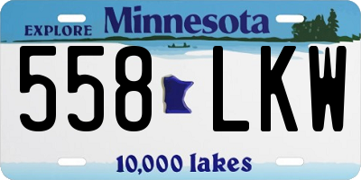 MN license plate 558LKW