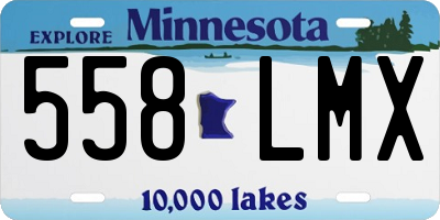 MN license plate 558LMX