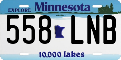 MN license plate 558LNB