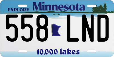 MN license plate 558LND