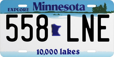 MN license plate 558LNE