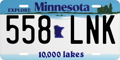 MN license plate 558LNK