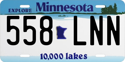 MN license plate 558LNN