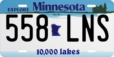 MN license plate 558LNS