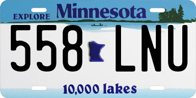 MN license plate 558LNU