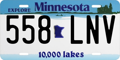 MN license plate 558LNV