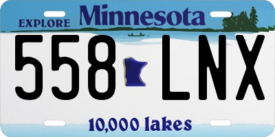 MN license plate 558LNX