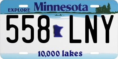 MN license plate 558LNY