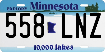MN license plate 558LNZ
