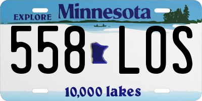 MN license plate 558LOS