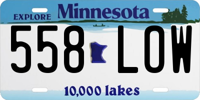 MN license plate 558LOW