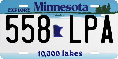MN license plate 558LPA