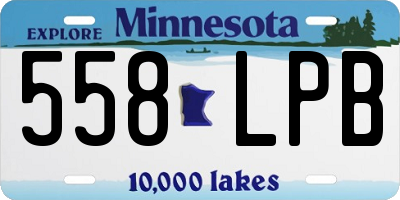 MN license plate 558LPB