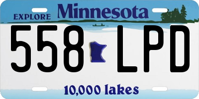 MN license plate 558LPD