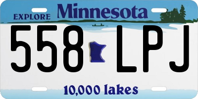 MN license plate 558LPJ