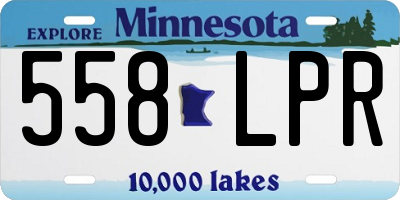 MN license plate 558LPR
