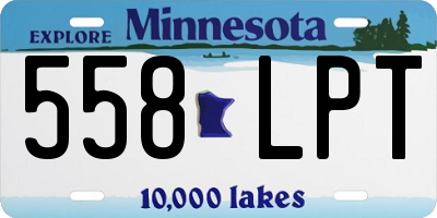 MN license plate 558LPT
