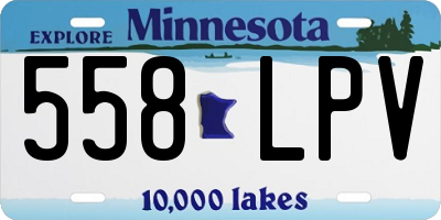 MN license plate 558LPV