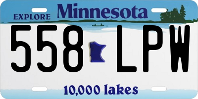 MN license plate 558LPW