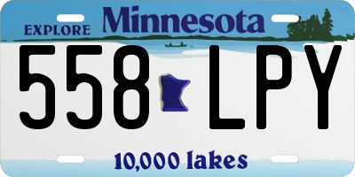 MN license plate 558LPY