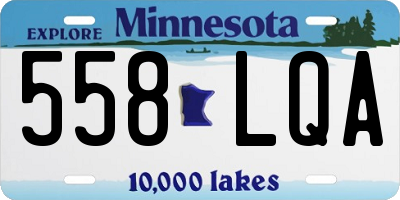 MN license plate 558LQA