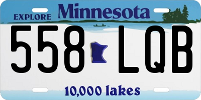 MN license plate 558LQB