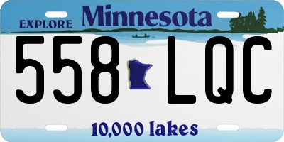 MN license plate 558LQC