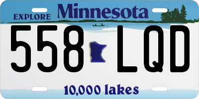 MN license plate 558LQD