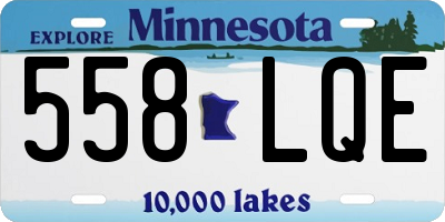 MN license plate 558LQE