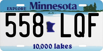 MN license plate 558LQF