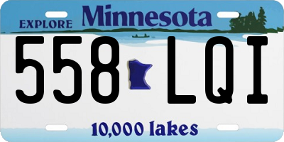MN license plate 558LQI