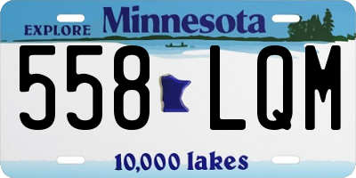 MN license plate 558LQM