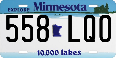 MN license plate 558LQO