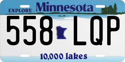 MN license plate 558LQP