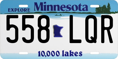 MN license plate 558LQR