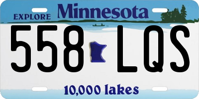 MN license plate 558LQS