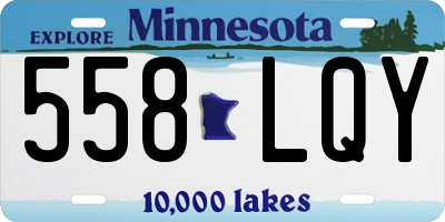 MN license plate 558LQY