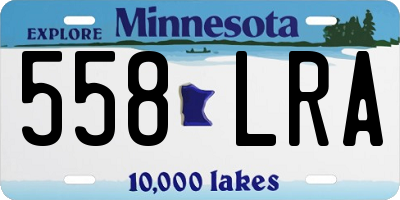 MN license plate 558LRA