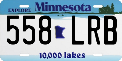 MN license plate 558LRB