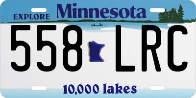 MN license plate 558LRC