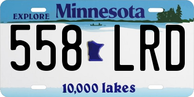 MN license plate 558LRD