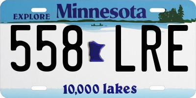 MN license plate 558LRE