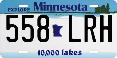 MN license plate 558LRH