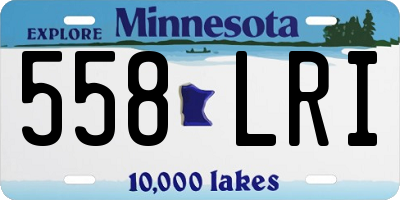 MN license plate 558LRI