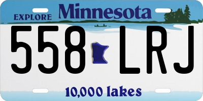 MN license plate 558LRJ