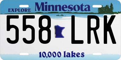 MN license plate 558LRK